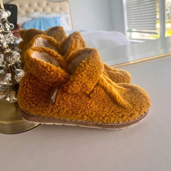 LL Bean Cozy Slippers Booties Pile Fleece size 7 - Picture 4 of 6